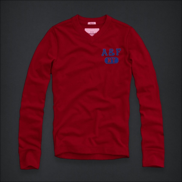 Abercrombie Fitch Hombres cuello en V Largo Remera AF5974